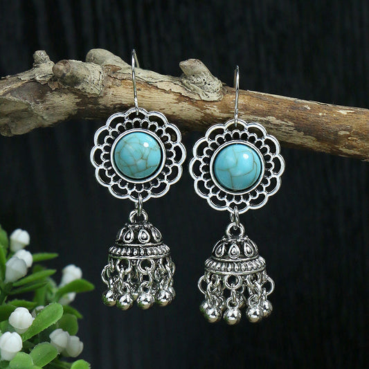 Boho Drop Vintage Drop Earrings Acrylic Turquoise Earrings Women's Elegant Jewelry Women's Accessories