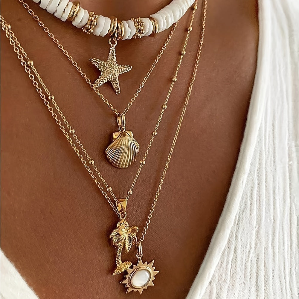 Elegant Starfish Shell Necklace: A Trendy Accessory for Women's Fine Jewelry Collection