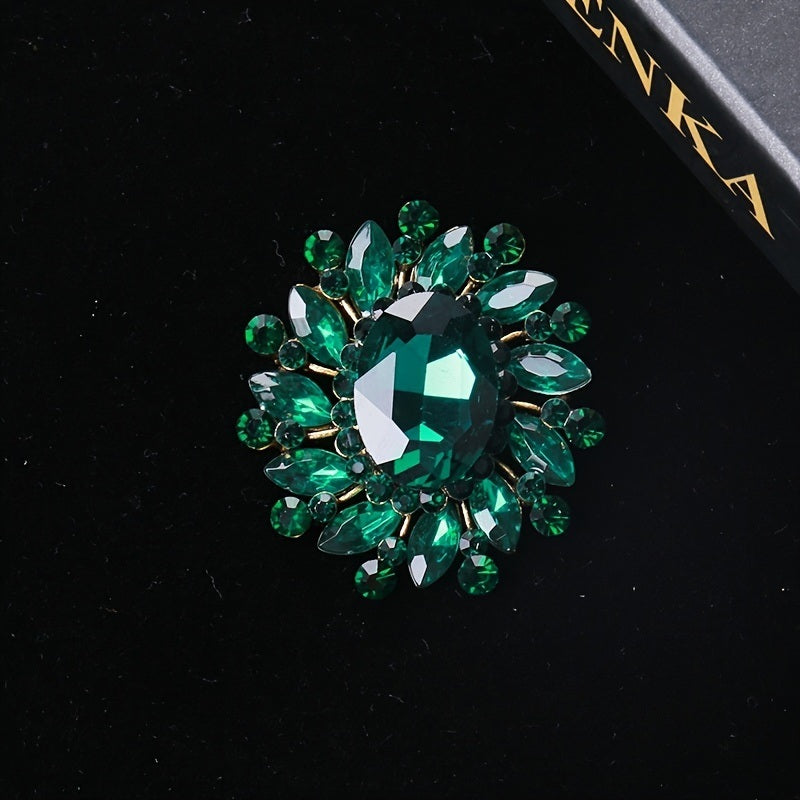 Green Flower Brooch Pins With Bouquet Brooches Pin Jewelry Accessories For Women Dress Decoration