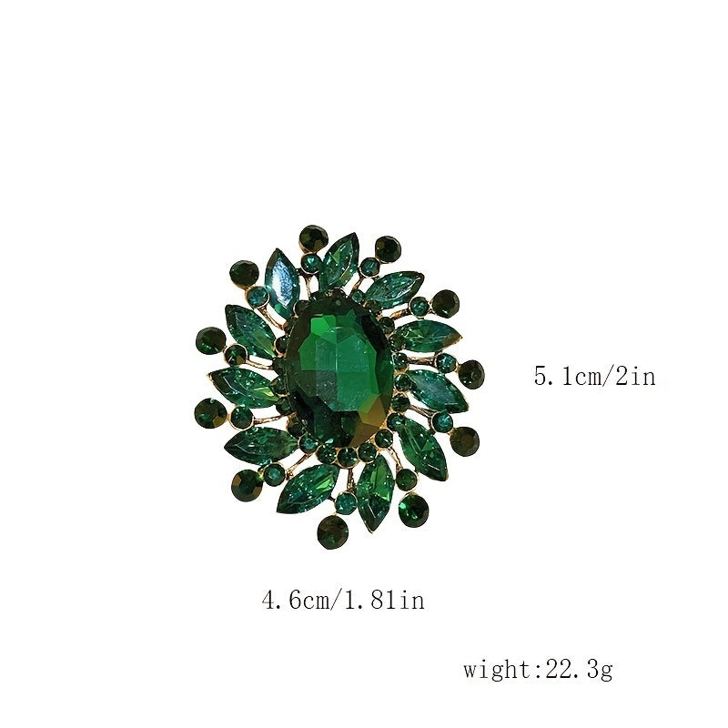 Green Flower Brooch Pins With Bouquet Brooches Pin Jewelry Accessories For Women Dress Decoration