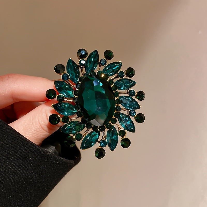 Green Flower Brooch Pins With Bouquet Brooches Pin Jewelry Accessories For Women Dress Decoration