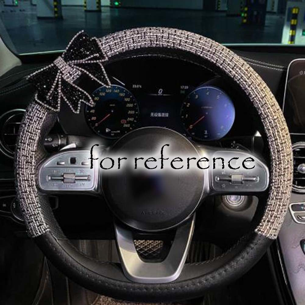 Black Steering Wheel Cover Bowknot Universal Car Wheel Protector Car Accessories for Women