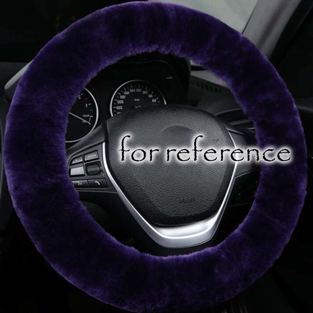 Purple Fluffy Steering Wheel Cover Warm Winter Plush Car Wheel Protector Universal Car Accessories for Women