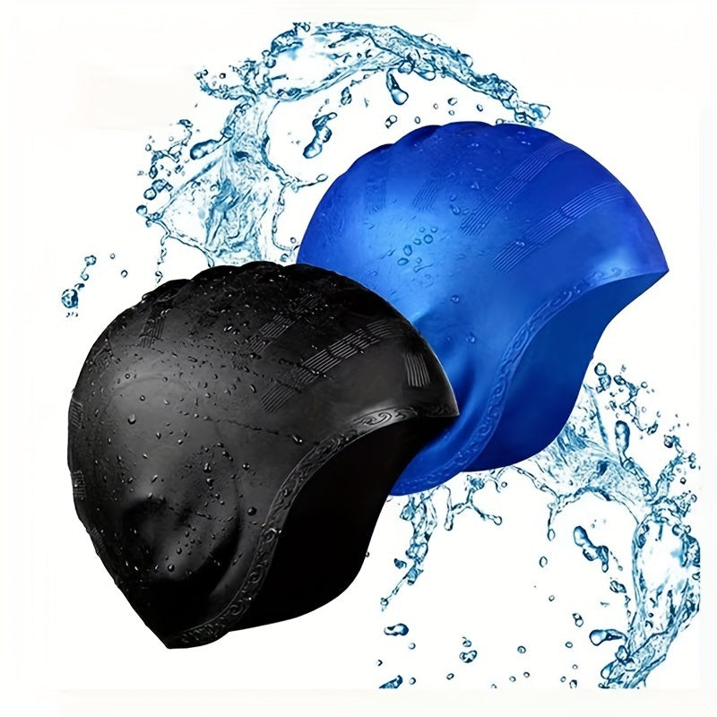 1pc Silicone Elastic Comfortable Swimming Cap For Men And Women; Swimming Accessories