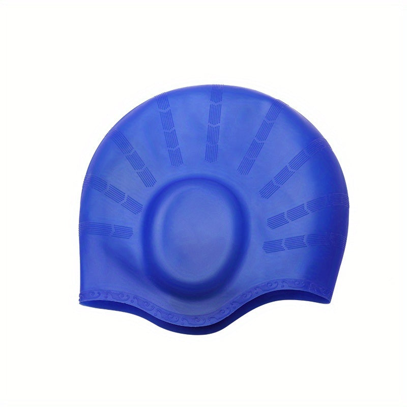 1pc Silicone Elastic Comfortable Swimming Cap For Men And Women; Swimming Accessories