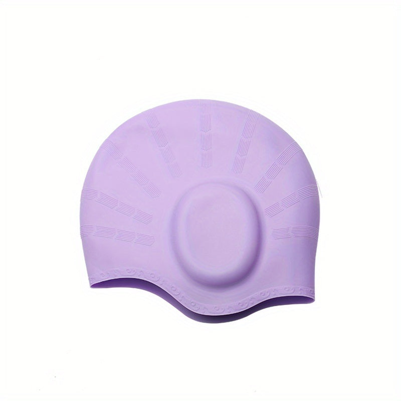 1pc Silicone Elastic Comfortable Swimming Cap For Men And Women; Swimming Accessories