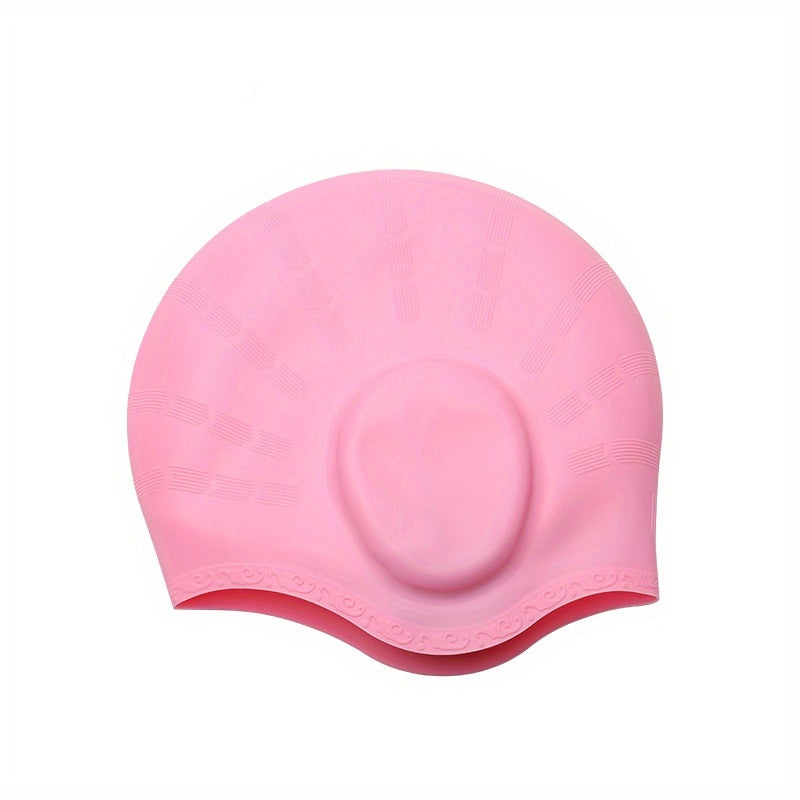 1pc Silicone Elastic Comfortable Swimming Cap For Men And Women; Swimming Accessories