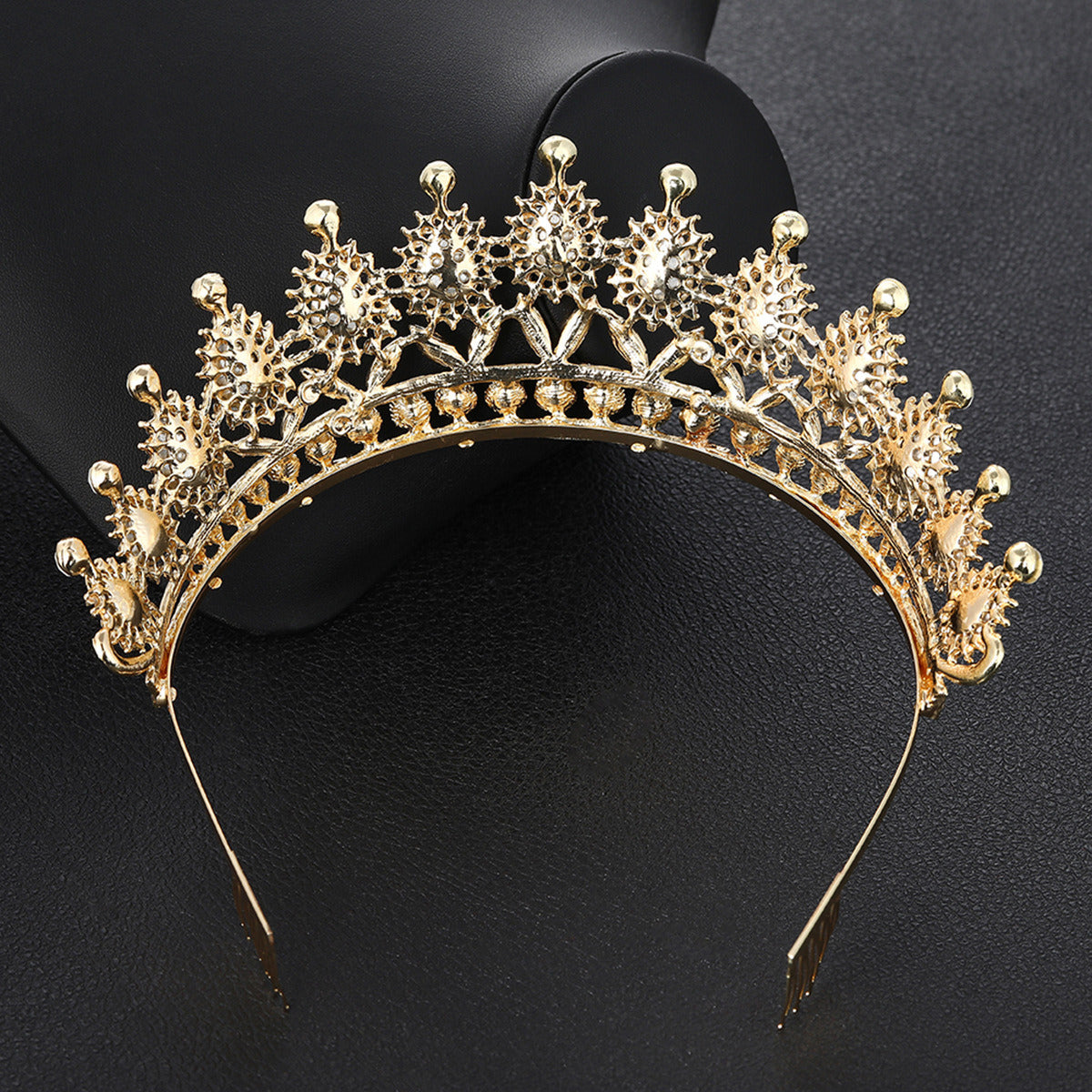 Bridal Ornament Three-piece Alloy Necklace Crown Earrings Women's New Wedding Accessories