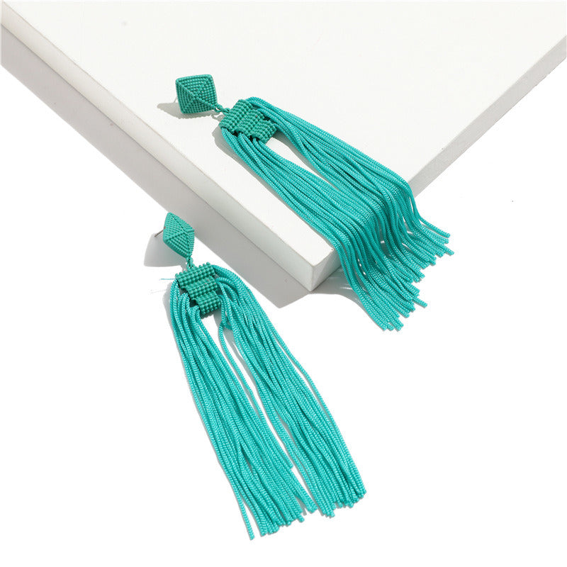 Bohemian Tassel Earrings Women's Long Vintage Temperament Accessories