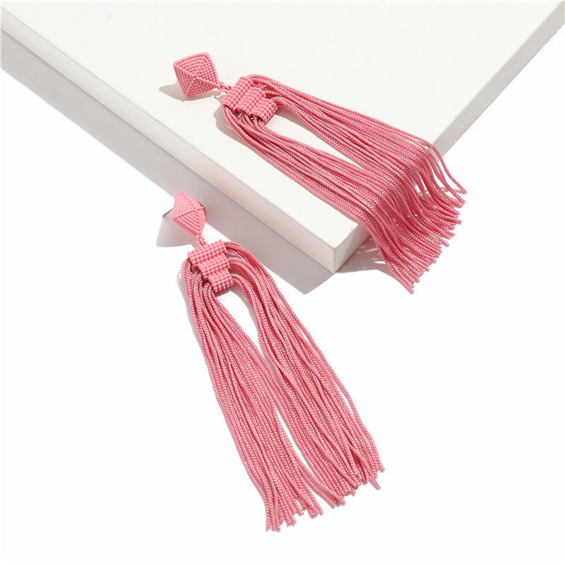 Bohemian Tassel Earrings Women's Long Vintage Temperament Accessories