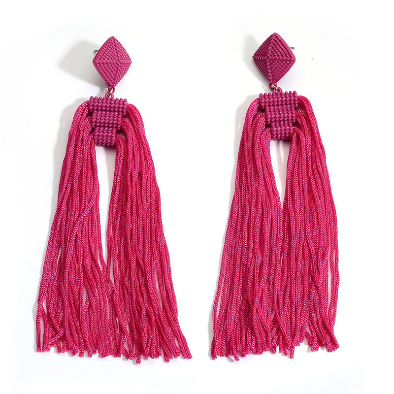 Bohemian Tassel Earrings Women's Long Vintage Temperament Accessories