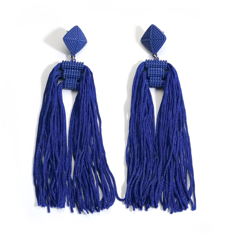 Bohemian Tassel Earrings Women's Long Vintage Temperament Accessories