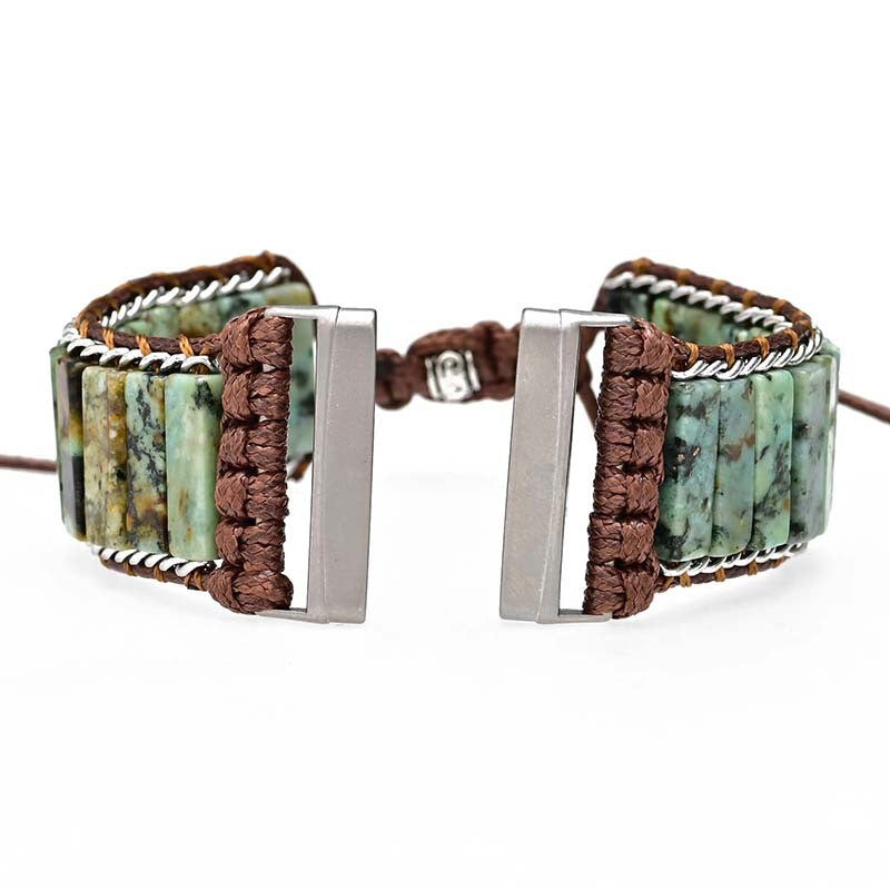 Vintage Strap for Fitbit Versa 2 3 Wristaband Band For Women Adjustable Patchwork Stone Weave Bracelet Accessory