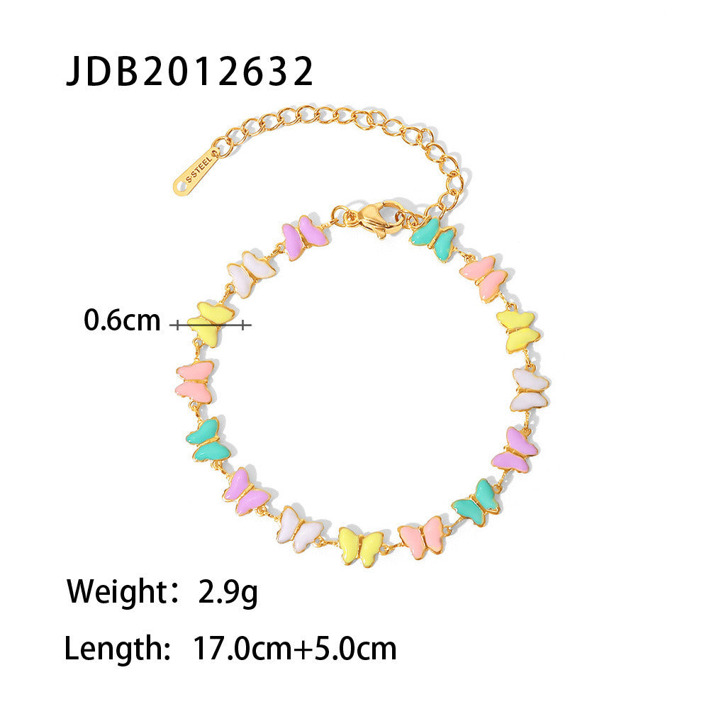 Women's Fashion Versatile Accessories 18k Gold Stainless Steel Bracelet