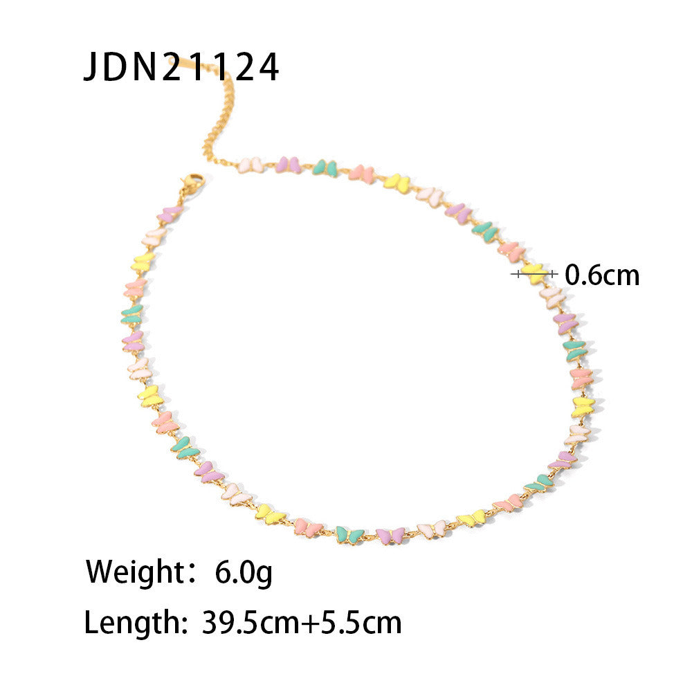 Women's Fashion Versatile Accessories 18k Gold Stainless Steel Bracelet