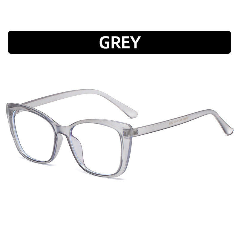 TR90 Cat Eye Glasses Frame Women Men Anti Blue Light Round Eyewear Optical Spectacle Goggles Jelly Color Eyeglass