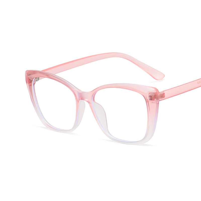 TR90 Cat Eye Glasses Frame Women Men Anti Blue Light Round Eyewear Optical Spectacle Goggles Jelly Color Eyeglass