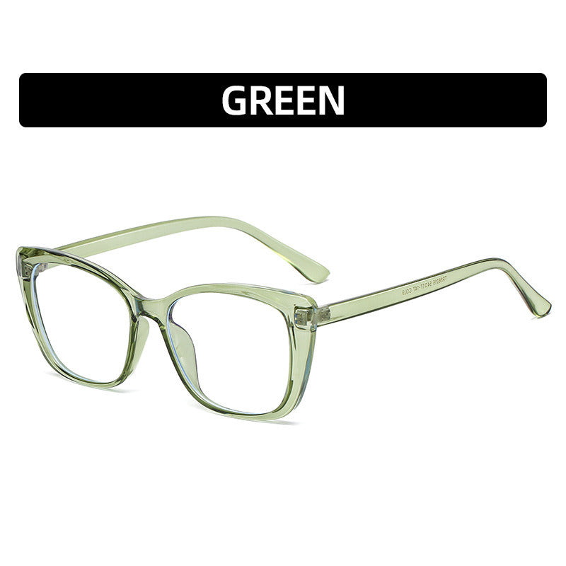 TR90 Cat Eye Glasses Frame Women Men Anti Blue Light Round Eyewear Optical Spectacle Goggles Jelly Color Eyeglass