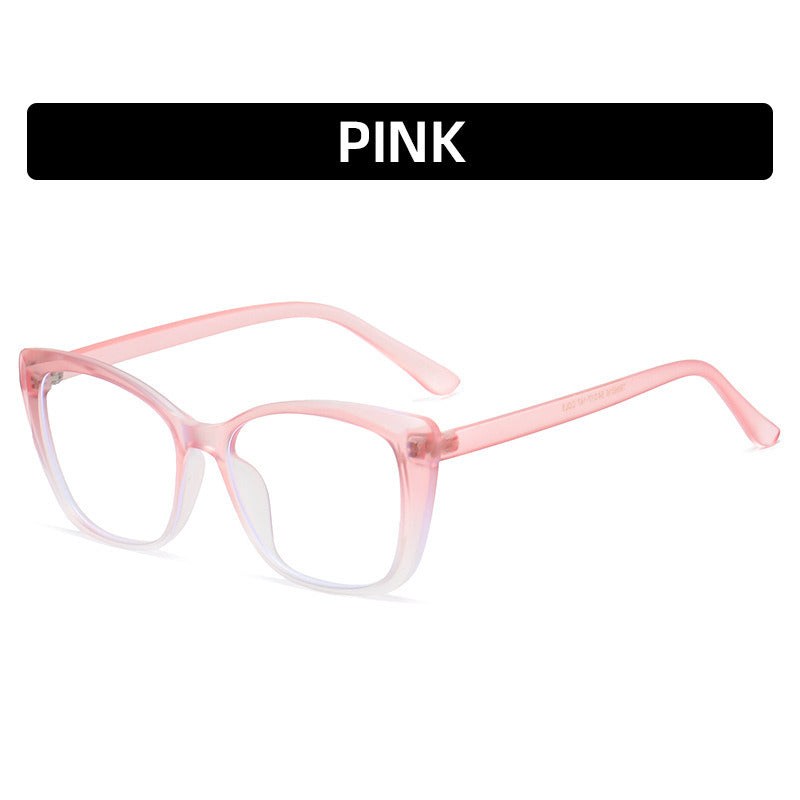 TR90 Cat Eye Glasses Frame Women Men Anti Blue Light Round Eyewear Optical Spectacle Goggles Jelly Color Eyeglass