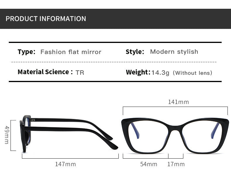 TR90 Cat Eye Glasses Frame Women Men Anti Blue Light Round Eyewear Optical Spectacle Goggles Jelly Color Eyeglass