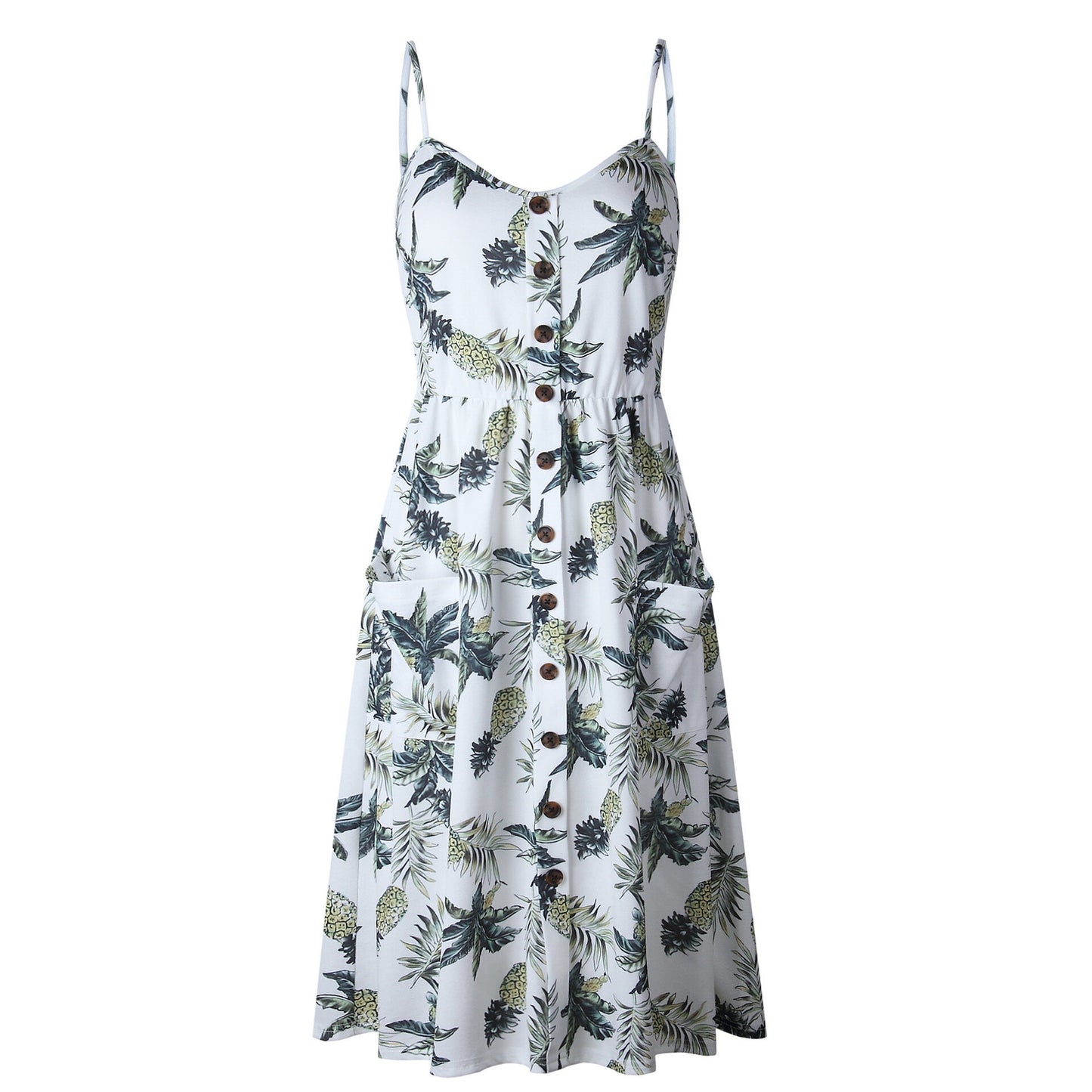 Women's Sleeveless Strappy Summer Beach Swing Dress