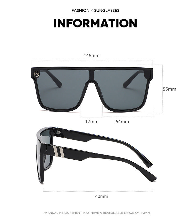 Square Sunglasses Fashion Sun Glasses Men One Piece Sunglass Mountaineering Colorful Shades Male Luxry Brand UV400 Eyewear