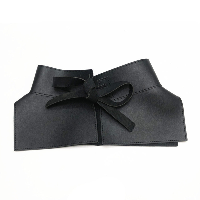 Women Peplum Belt Female Skirt Leather Waist Belts Fashion Ladies PU Black Bow Wide Harness Dresses Designer Waistband