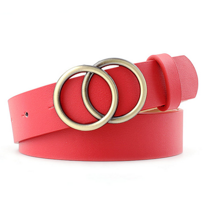 Leather belt women waist luxury black red belts for jeans dresses woman pearl studded buckle girls ladies fashion decorative