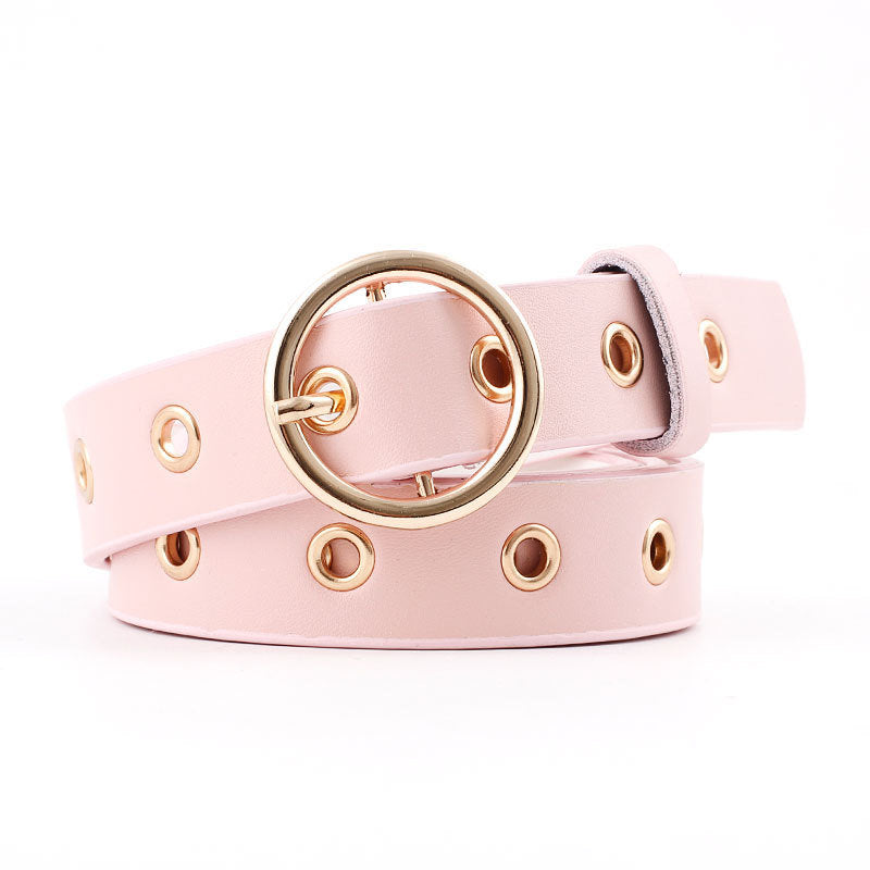 Female Leather Belt Women Metal Buckle Stylish Ladies Vintage Heart Buckle Leisure Leather Belt Trouser Accessories