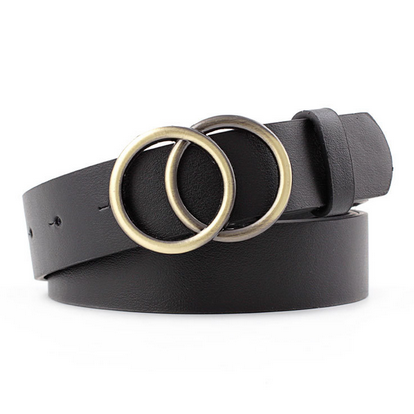 Leather belt women waist luxury black red belts for jeans dresses woman pearl studded buckle girls ladies fashion decorative