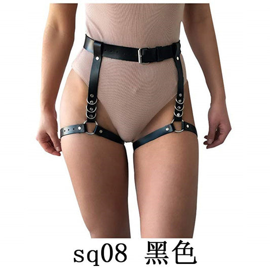 Sexy Women Harness Waist Belt PU Leather Garters O-Ring Waistband Punk Strap Band Leg Belt Club Party Appeal Accessories