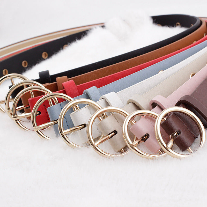 Metal Hole Metal Belt Women Girl Quality Imitation Leather Belt Cinto Cinturon Feminino Mujer Cinto Para As Mulheres Velvet Belt