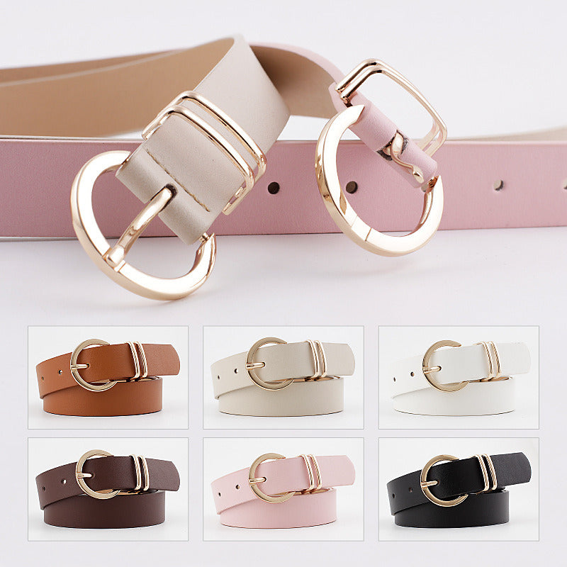 Designer High Quality Female Black Brown White Pink Wild Trouser Women's Belt Cowgirl Western Belts for Women Cintos De Mujer