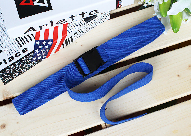 Women Harajuku Belt Red Letter Printed Fashion Unisex Double D Ring Canvas Strap Female Long Belts for Jeans