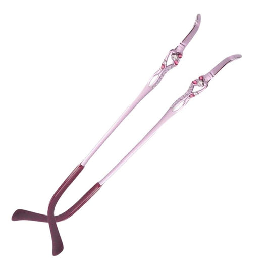 1 Pair Women Purple Replacement Temples Eyeglass Accessories for Rimless Glasses