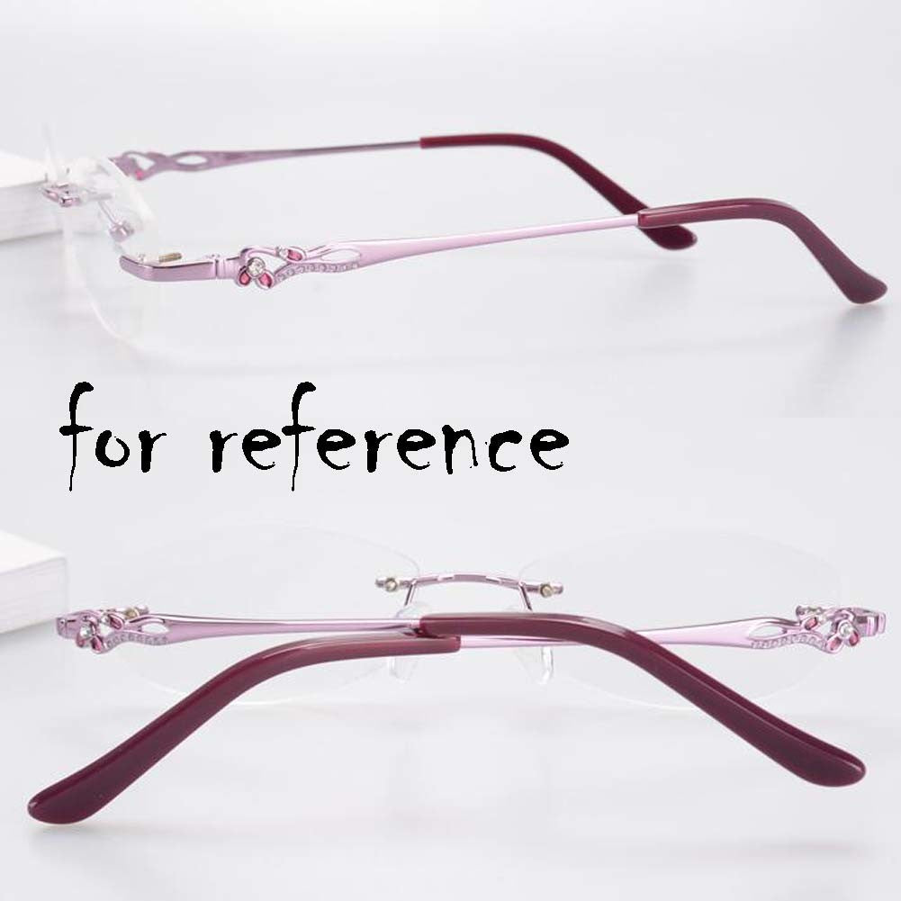 1 Pair Women Purple Replacement Temples Eyeglass Accessories for Rimless Glasses