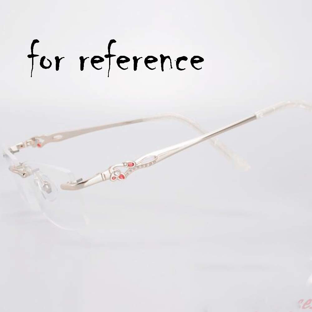 1 Pair Women White Replacement Temples Arms Metal Rimless Eyeglass Accessories