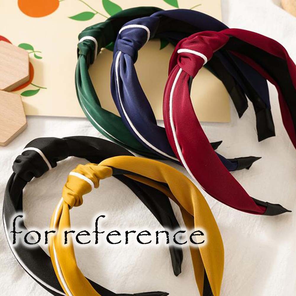 3 Pcs Women Wide Headbands Twist Knot Turban Hairbands Solid Color Hair Hoops Hair Accessories