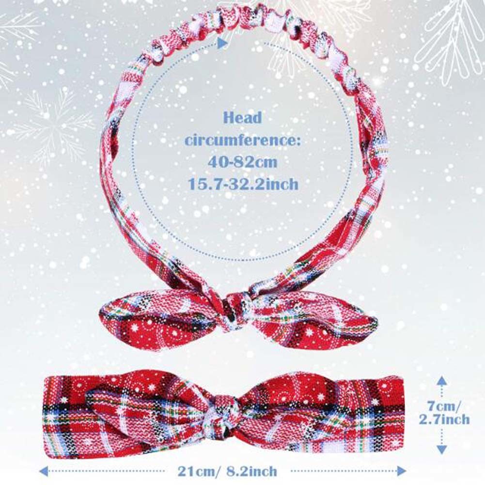 5 Pcs Christmas Headbands Women Boho Bow Headband Knot Headwrap Turban Headband Rabbit Ear Hairband Hair Accessories