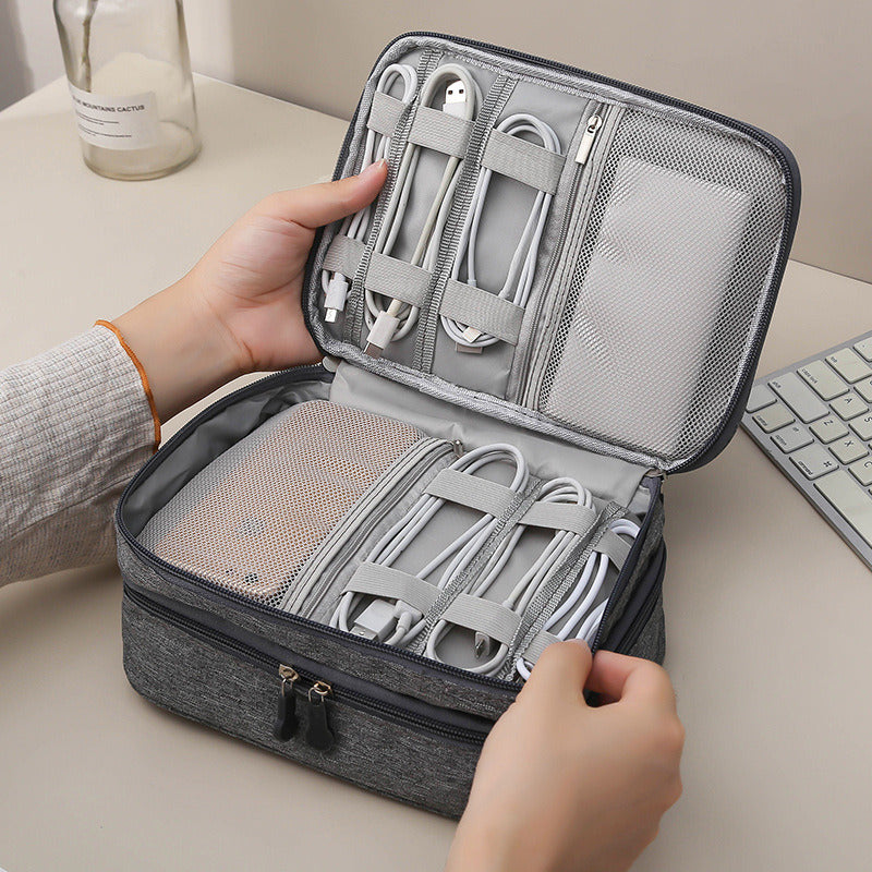 Waterproof Multi-Function Digital Package Headphone Storage Box Cable Organizer Bag USB Storage Bag Cable Cord Organizer Bag Cable Organizer Travel Bag