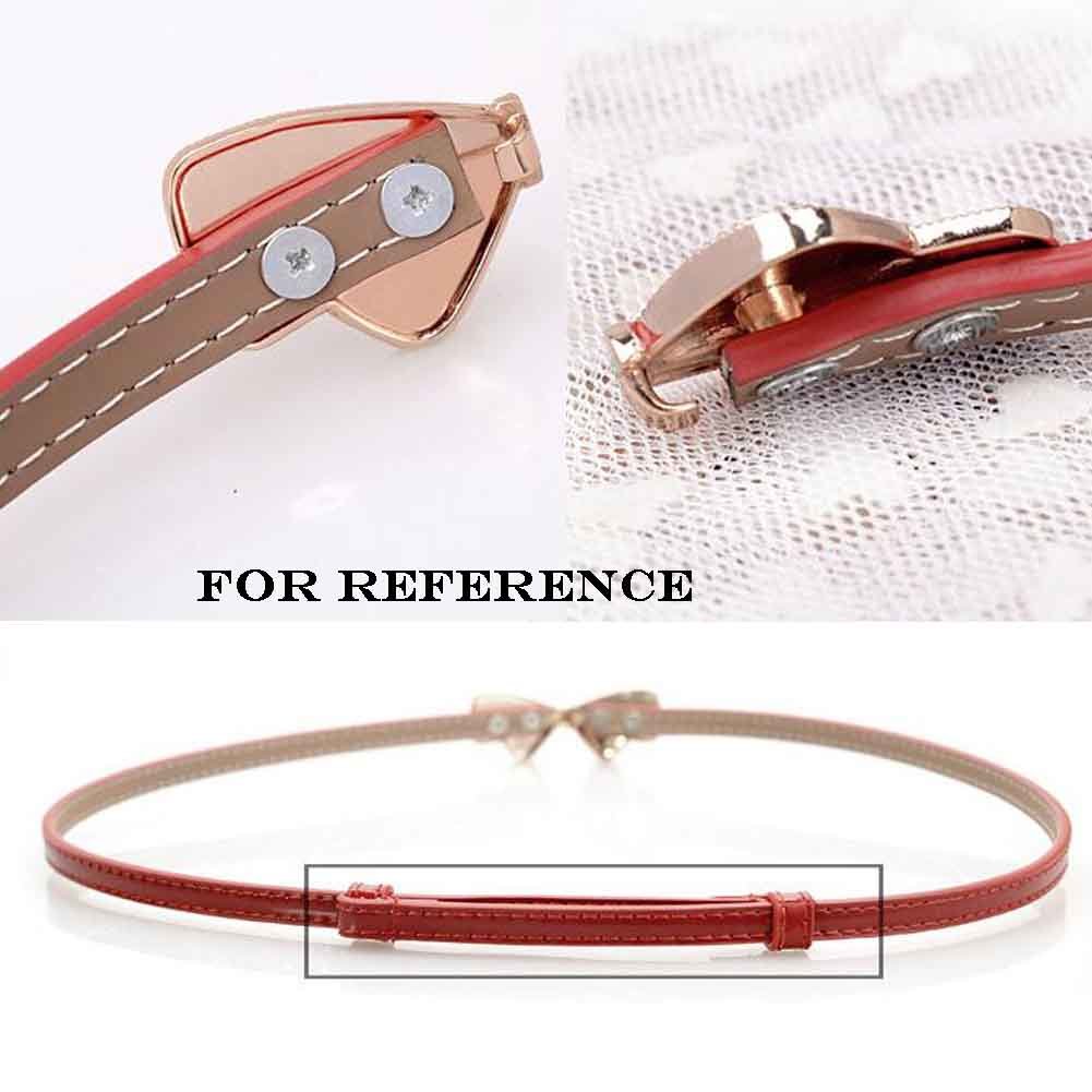 Blue Slim Belt Leather Waist Belts Skinny Belts Decorated Slender Belt Ladies