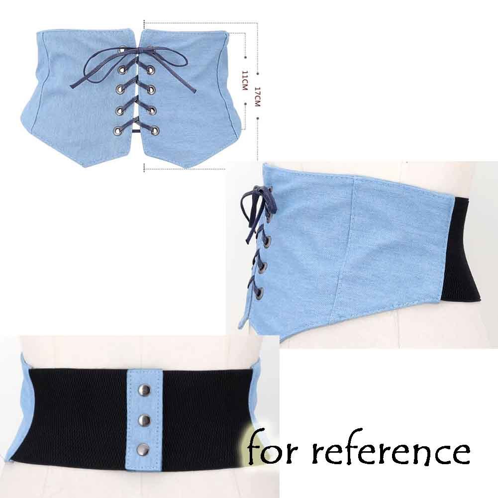 Denim Style Waist Belt Obi Belts Waist Band Elastic Belts Women Wide Waistband