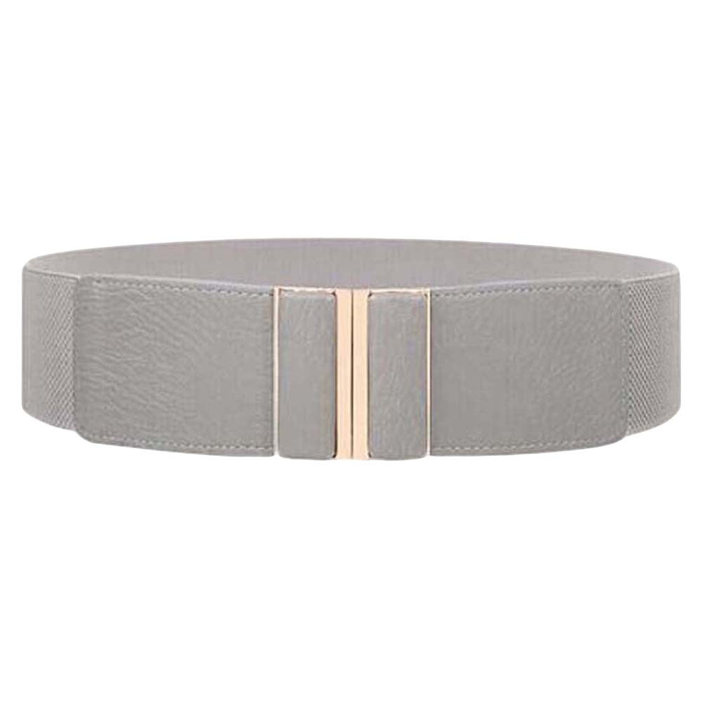 GRAY Wide Clothes Dress Elastic Cinch Belt Waist Belt Obi Waistband for Women