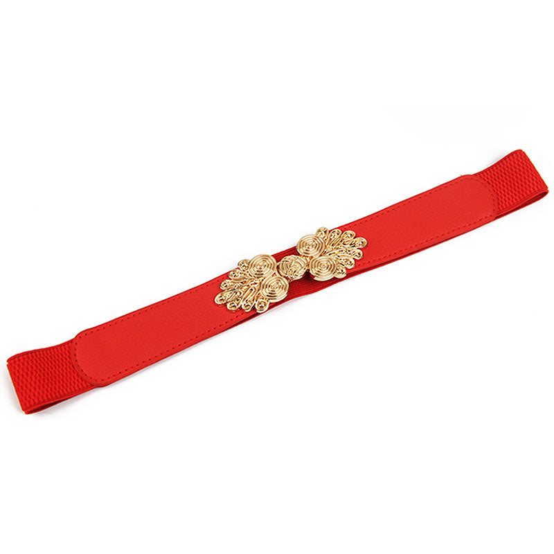 Korean waistband female decoration with skirt elastic waist cover; wide and narrow elastic belt; fashionable new style; quick sale; golden pear drop