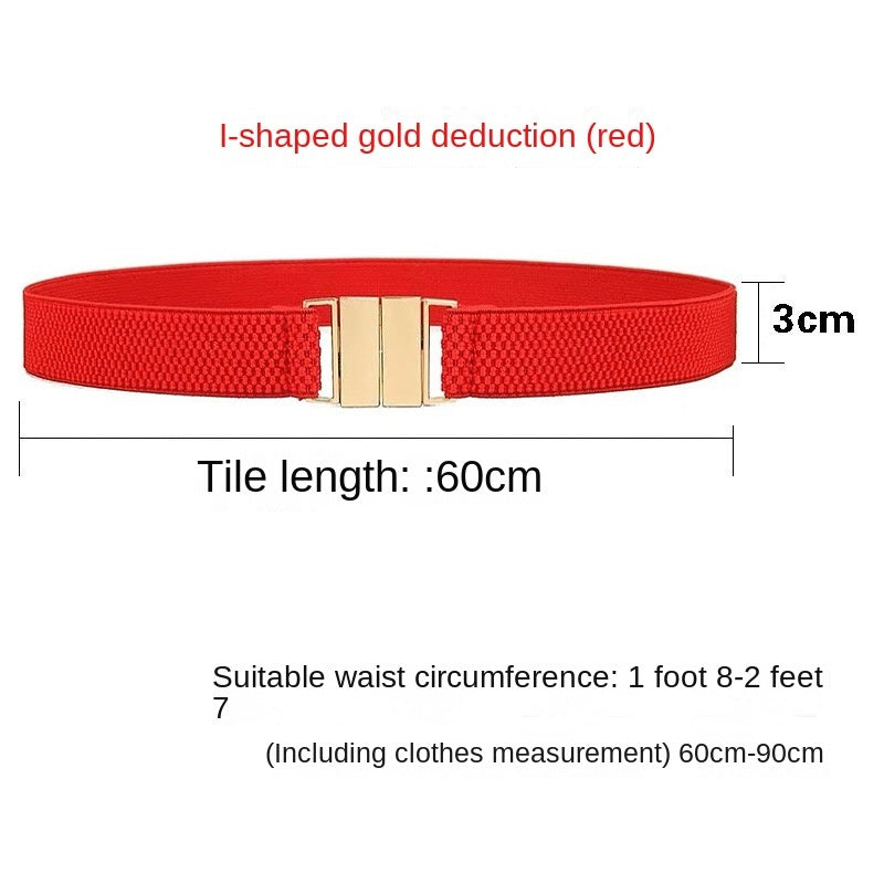 Korean waistband female decoration with skirt elastic waist cover; wide and narrow elastic belt; fashionable new style; quick sale; golden pear drop