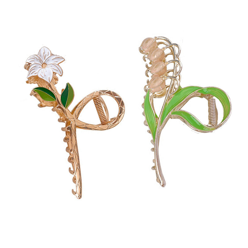 1/2pcs Women Elegant Flowers Hollow Geometric Metal Hair Claw Vintage Hair Clips Headband Hairpin Fashion Hair Accessories