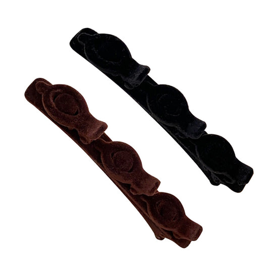 1/2pcs Flocked Bangs Hair Clip Black Headwear Women Cute Barrettes Hairgrip Alice Braided Fashion Hairpins Hair Accessories