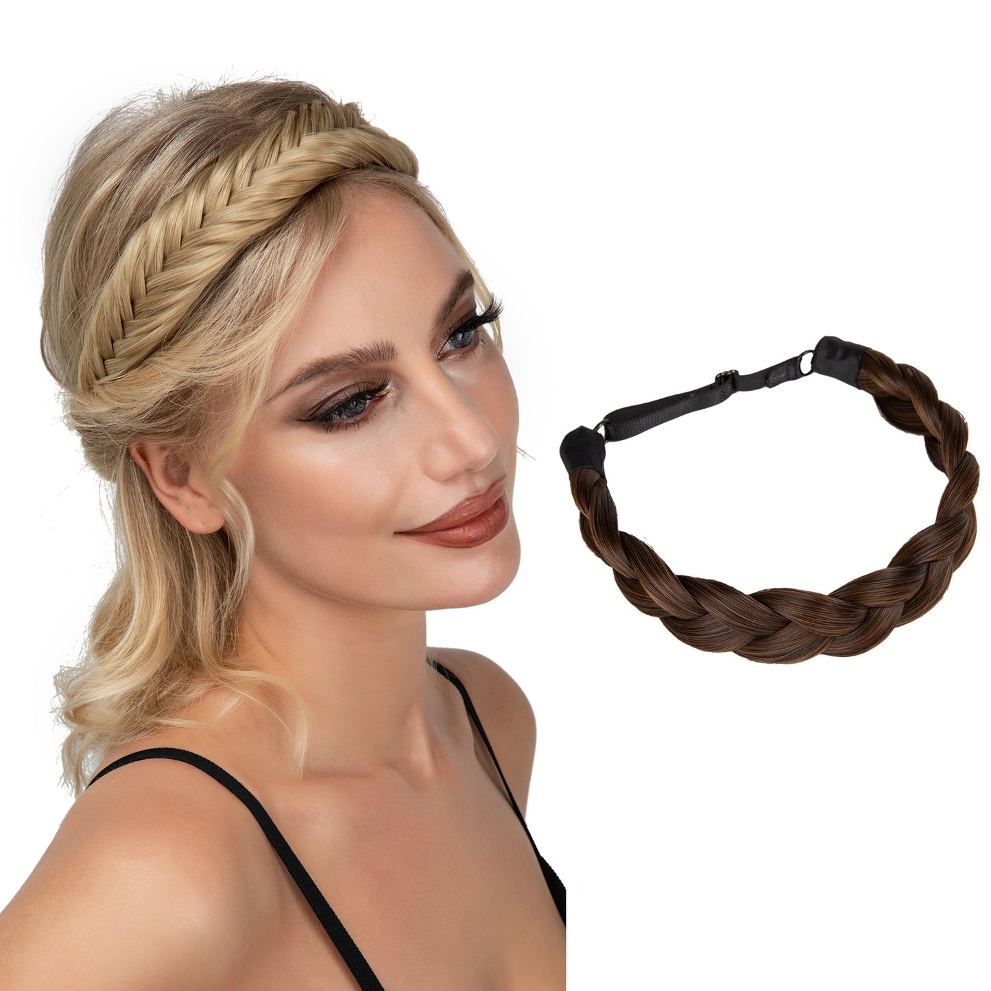 Bohemian Braided Headband, Oversized Classic Wide Braids