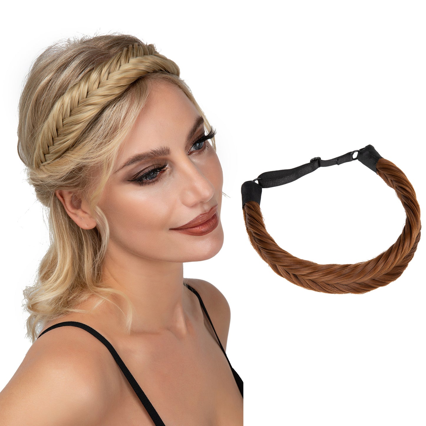 Bohemian Braided Headband, Oversized Classic Wide Braids