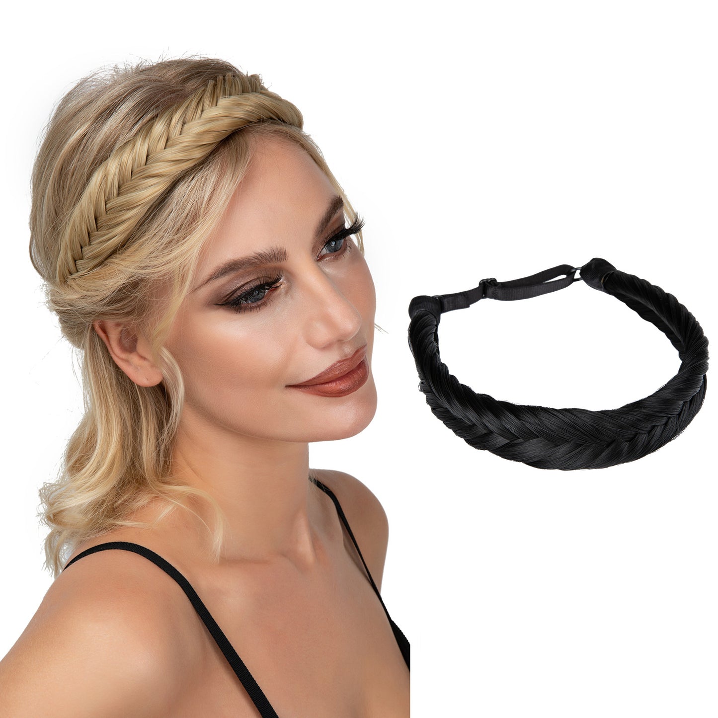 Bohemian Braided Headband, Oversized Classic Wide Braids